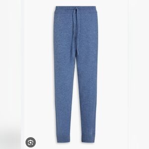 James Perse Heather Blue Joggers, 100% Cashmere Size 3